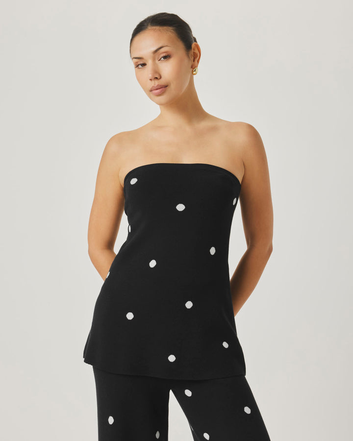 Splendid x @Cellajaneblog Polka Dot Top in Black/White Polka Dot