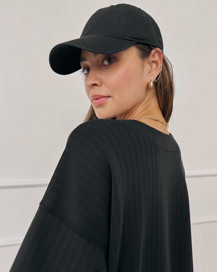 Splendid x @ Cellajaneblog Rib Scuba Short Sleeve Sweatshirt