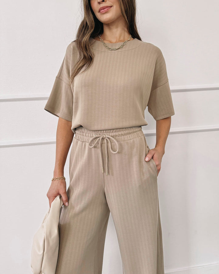 Splendid x @Cellajaneblog Rib Scuba Short Sleeve Sweatshirt