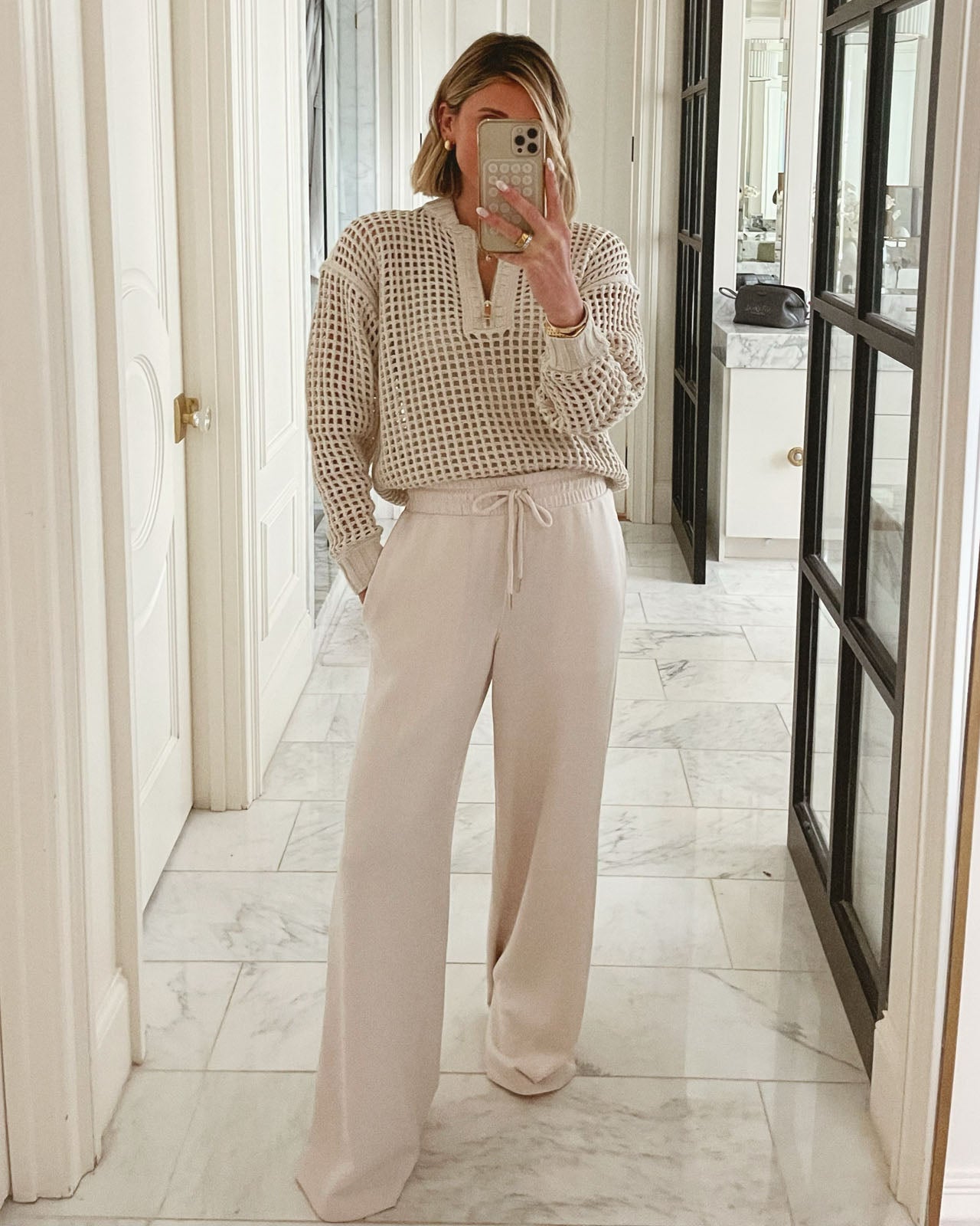 Splendid x @ Cellajaneblog Rib Scuba Wide Leg Pant | Splendid