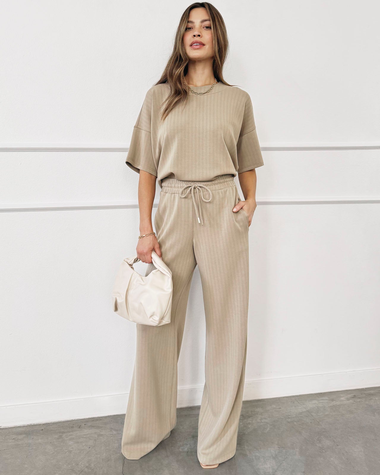 Splendid x @ Cellajaneblog Rib Scuba Wide Leg Pant | Splendid