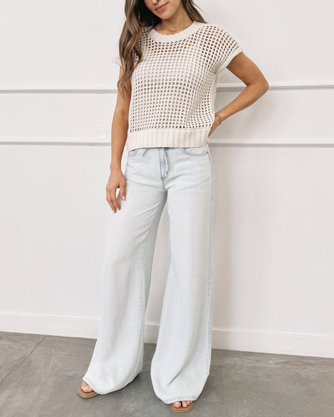 Splendid x @Cellajaneblog Pointelle Sweater Vest | Splendid
