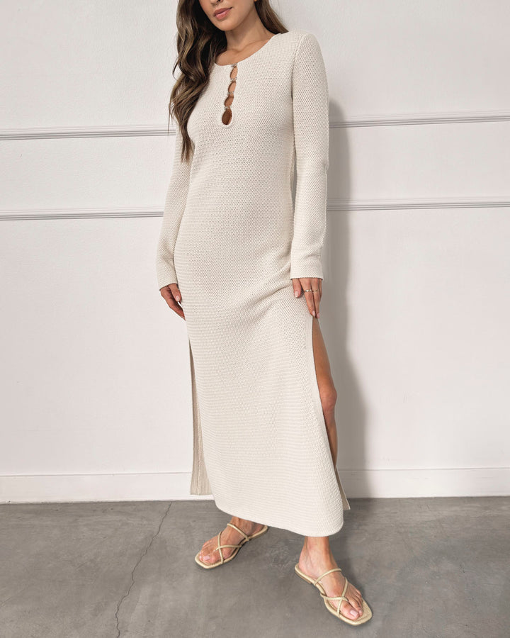 ワンピース 21EN merino wool felted strired caftan 21EN merino wool felted strired caftan