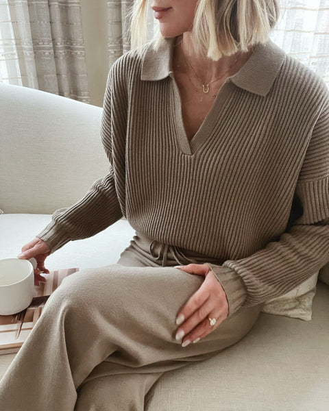 Splendid x @ Cellajaneblog Polo Sweater | Splendid