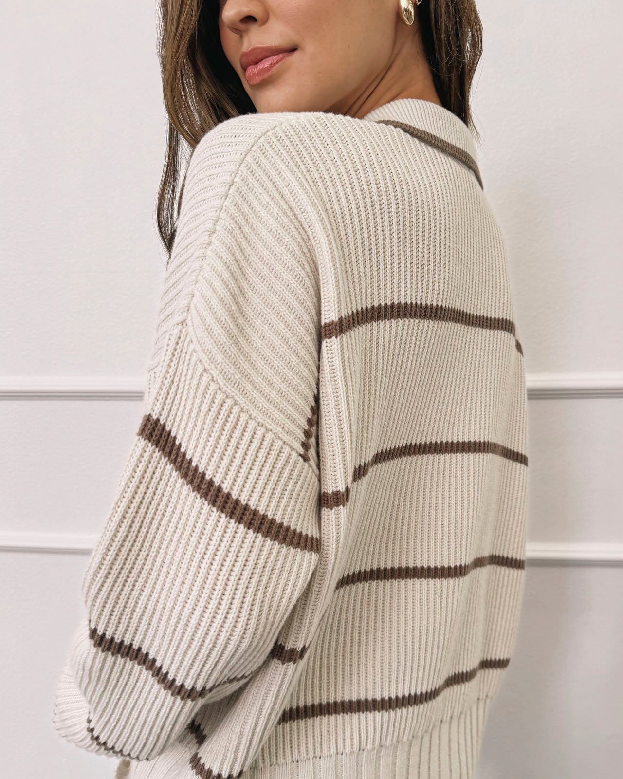 Splendid x @ Cellajaneblog Stripe Polo Sweater | Splendid