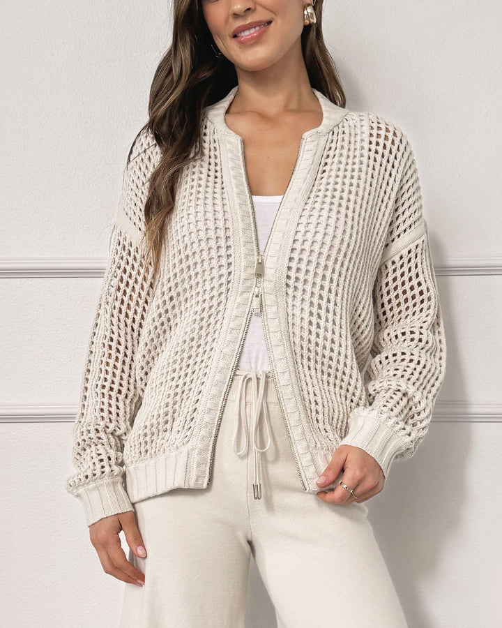 セオリー★新品★COMPACT CREPE SWEATSHIRT BOMBER Theory - Compact Crepe Zip Up Bomber / コンパクトクロップドジップ