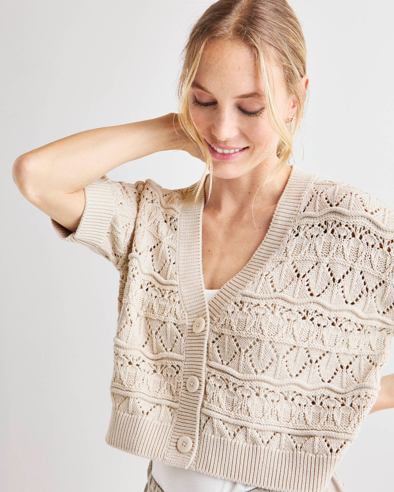ニット+セーター andmary Delta button tops ANDMARY】Delta button tops
