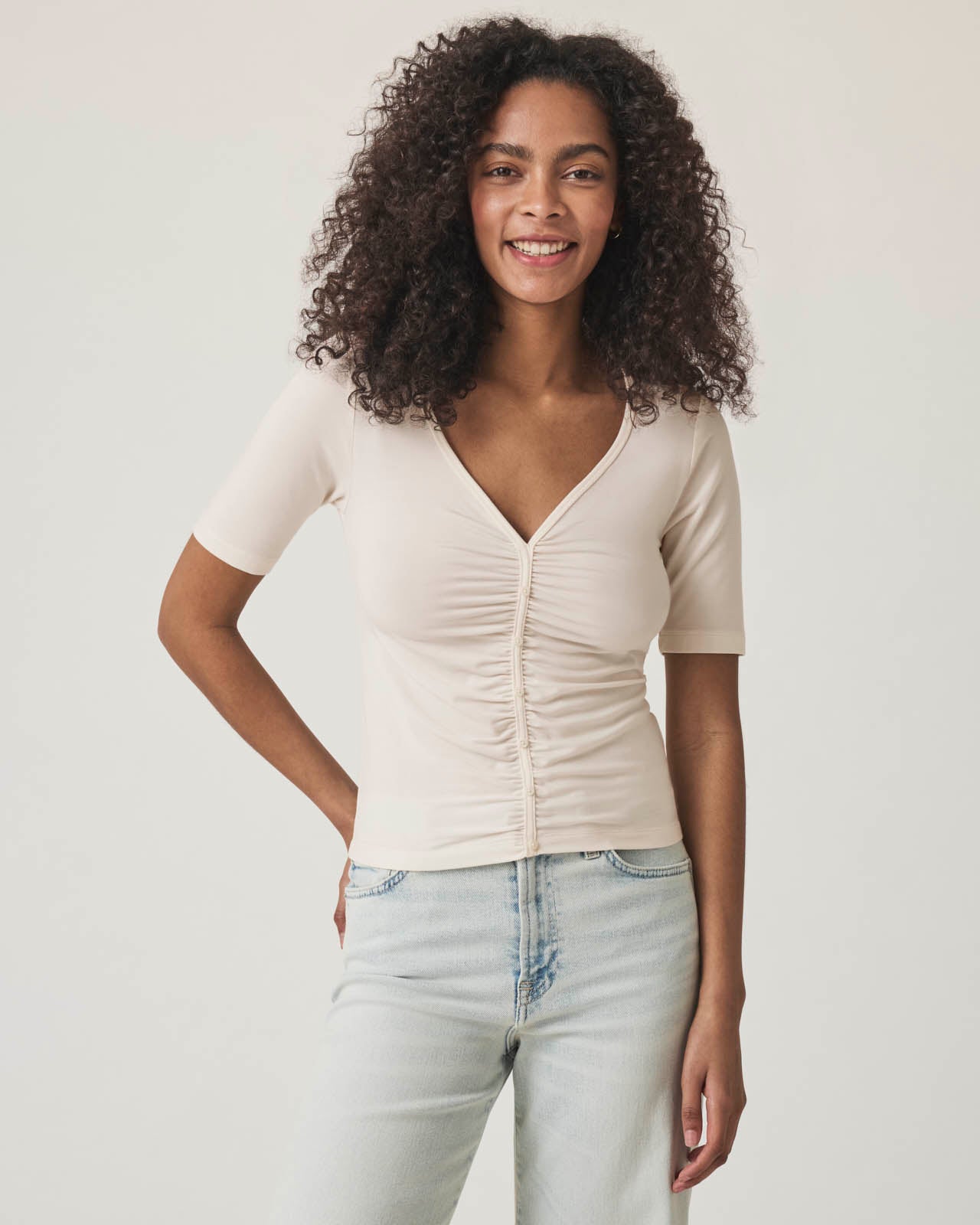 Yasmina Ruched Tee | Splendid
