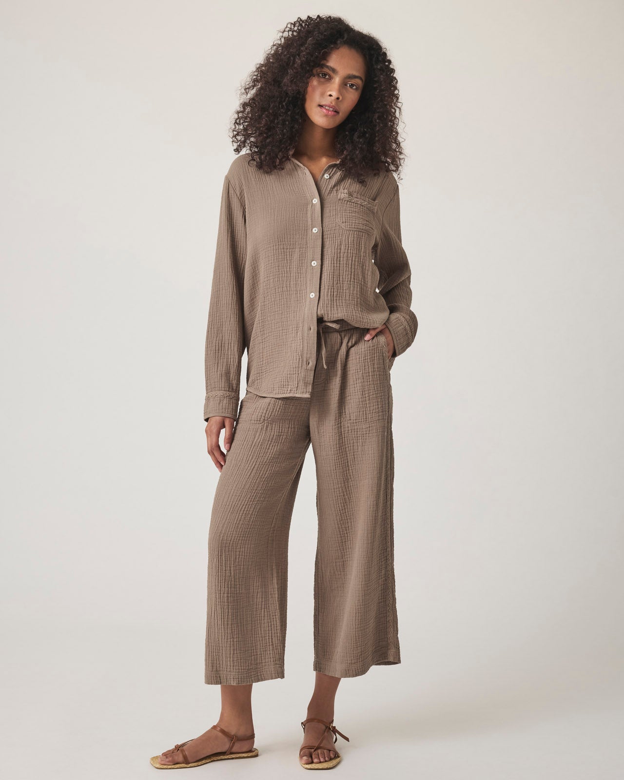 Kit Gauze Crochet Shirt | Splendid