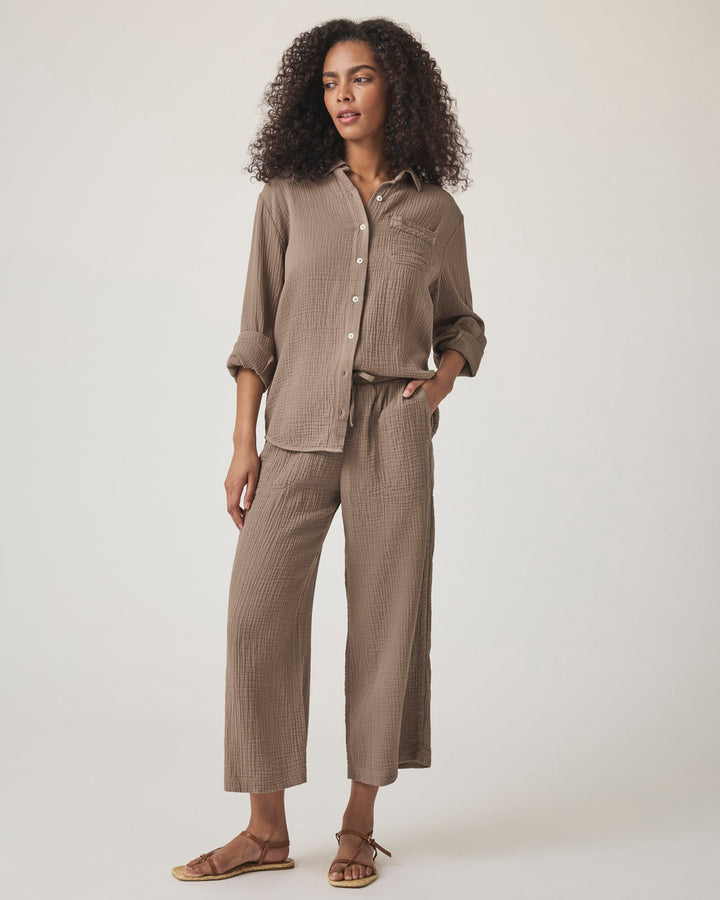 Kit Gauze Crochet Shirt | Splendid