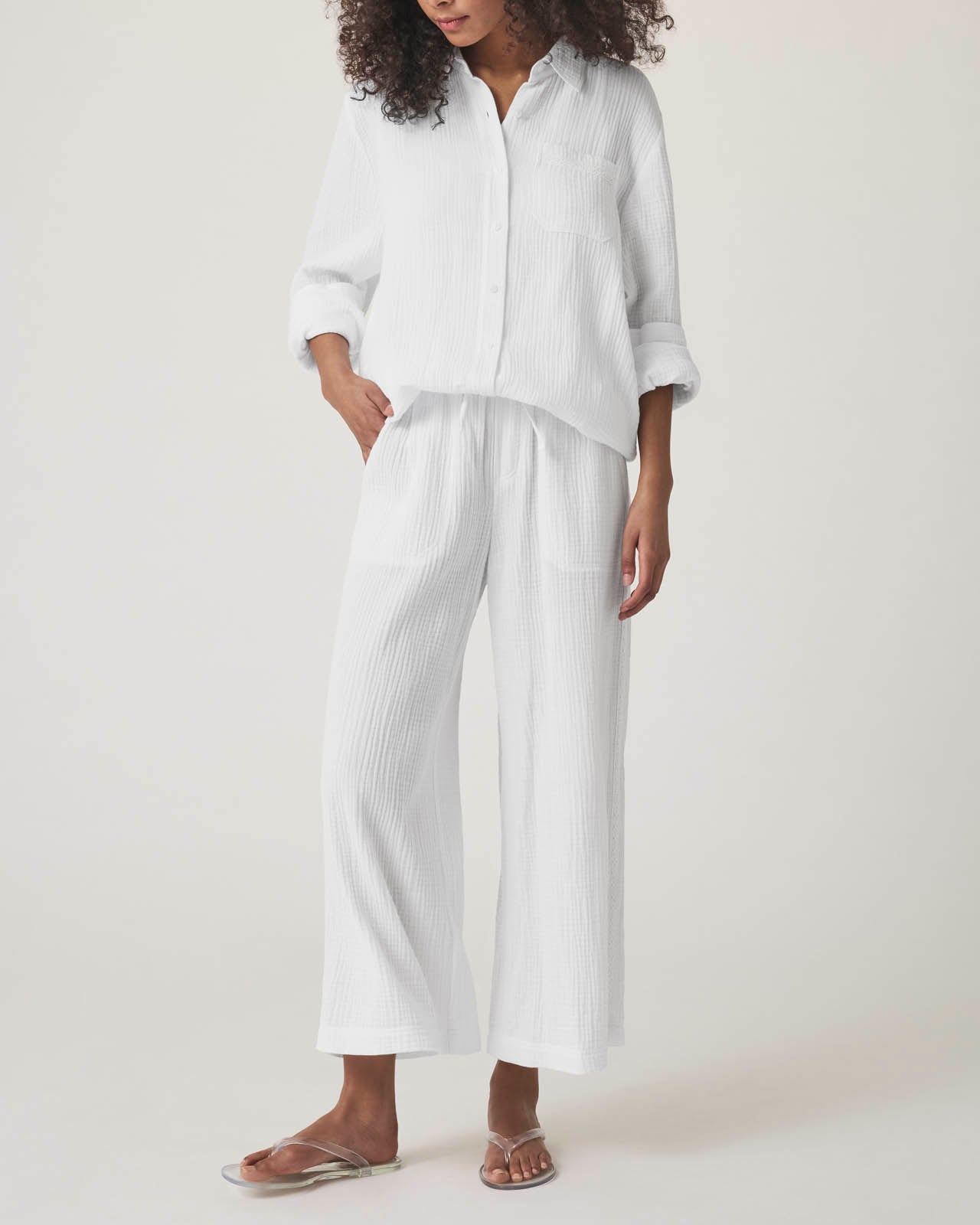Kit Gauze Crochet Palazzo Pant | Splendid