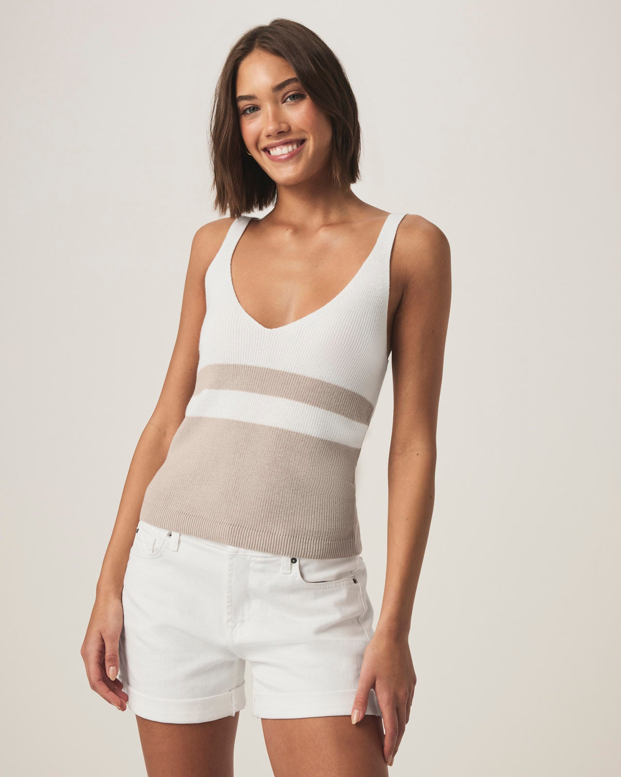 Octavia Block Stripe Sweater Tank | Splendid