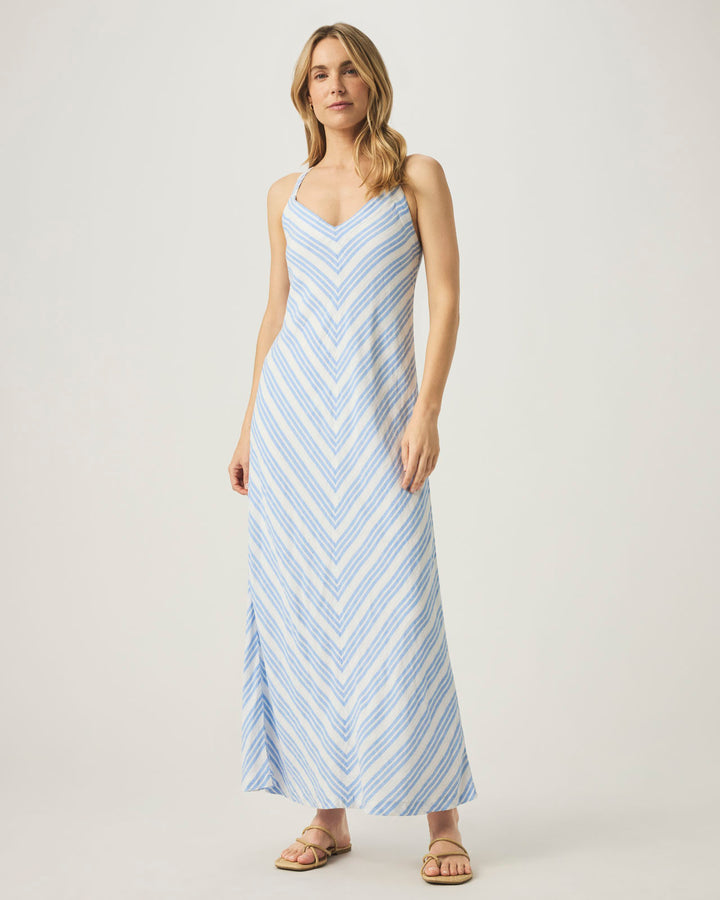 (取寄) スプレンディッド レディース ジゼル マキシ ドレス Splendid women Gisele Maxi Dress Steel Blue/White Gisele Midi Dress | Splendid