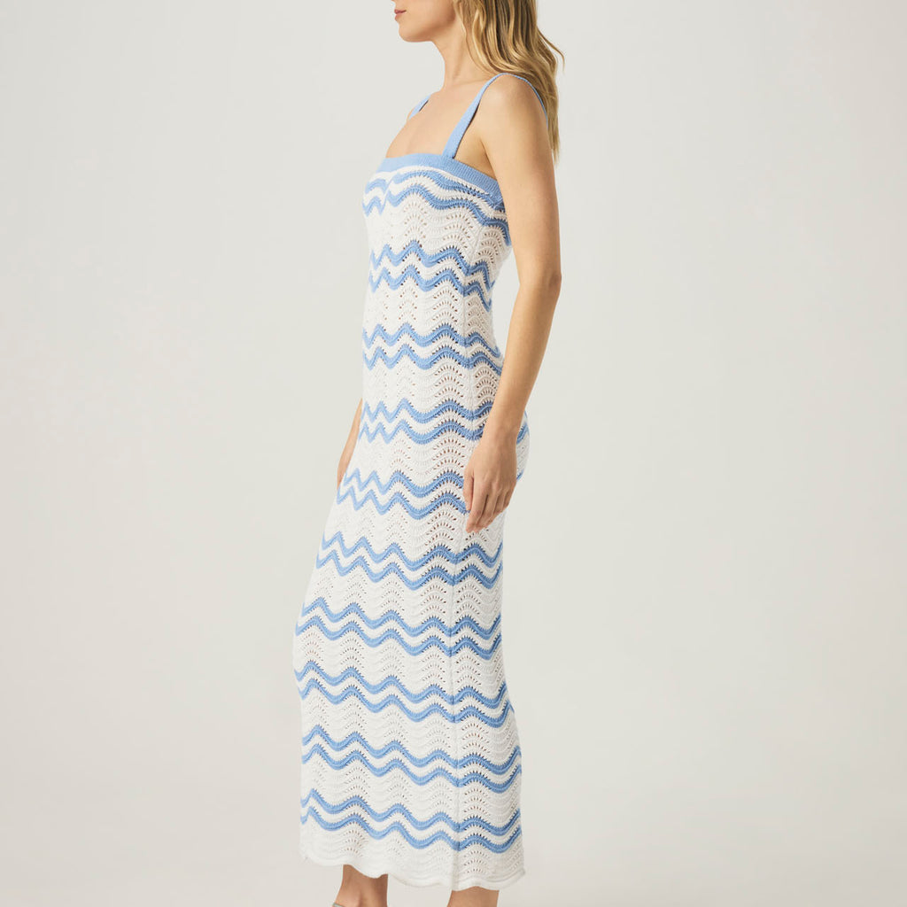 blue and white sweater dress Blue Plaid Sweater Dress Confetti Boutique