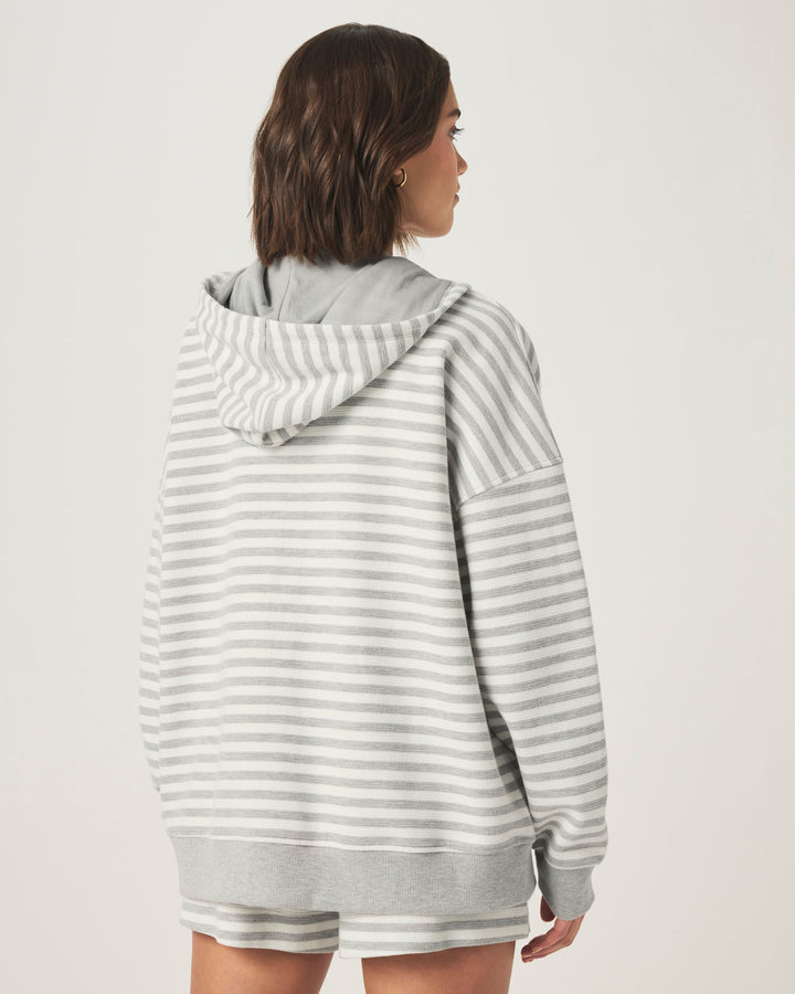 Stripe Terry Zip Up Hoodie | Splendid