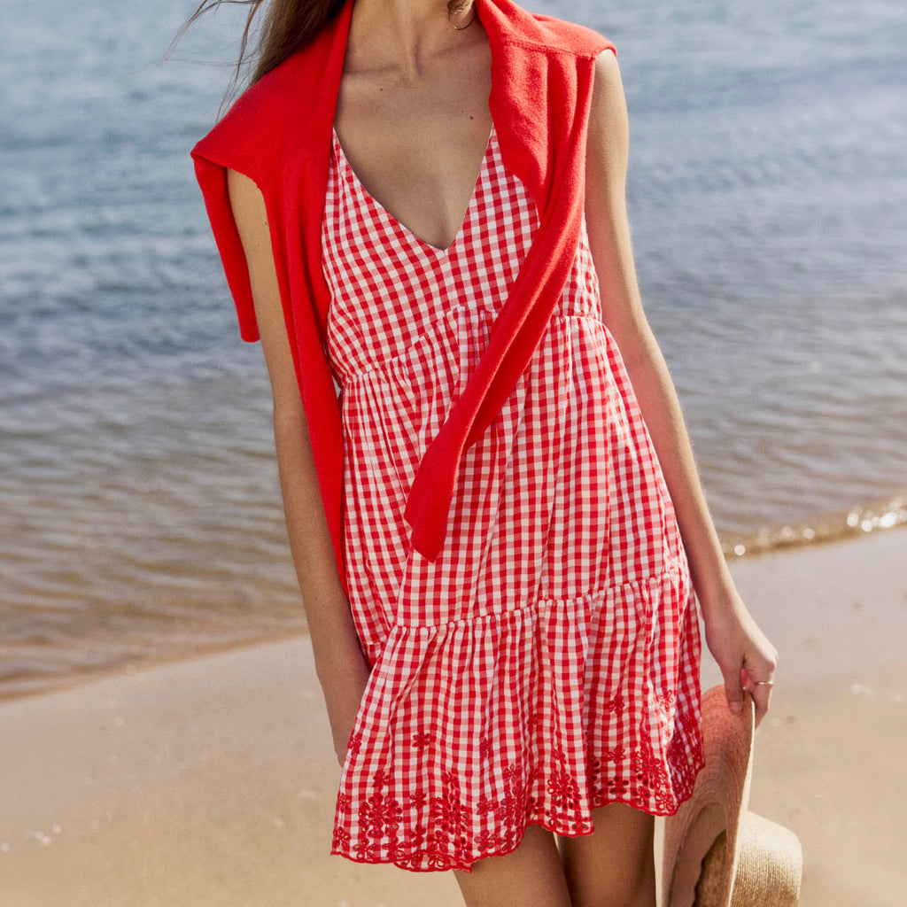 red gingham mini dress Splendid - Gigi plus size 1950s dresses ASOS DESIGN corsage extreme 100% rayon\ Color:Athletic Heather