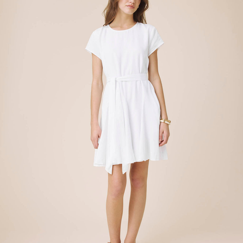 splendid joella linen dress $148 Splendid Women's White Joella Mini Linen Shift Dress Size Medium