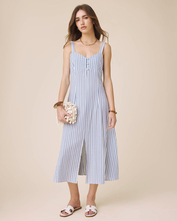 splendid midi dress Splendid Amanda Linen Blend Knit V-Neck Sleeveless Belted A-Line Midi Dress