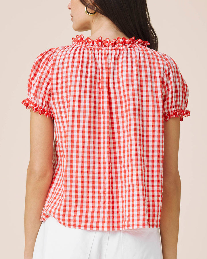 Gigi Gingham Puff Sleeve Top | Splendid