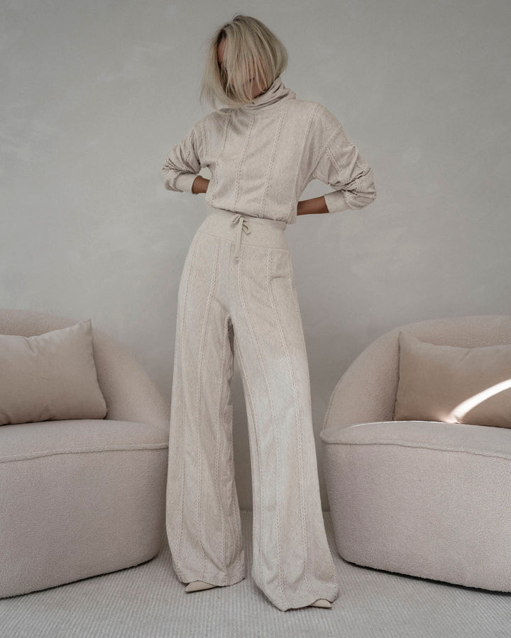 Cable Lounge Turtleneck Top