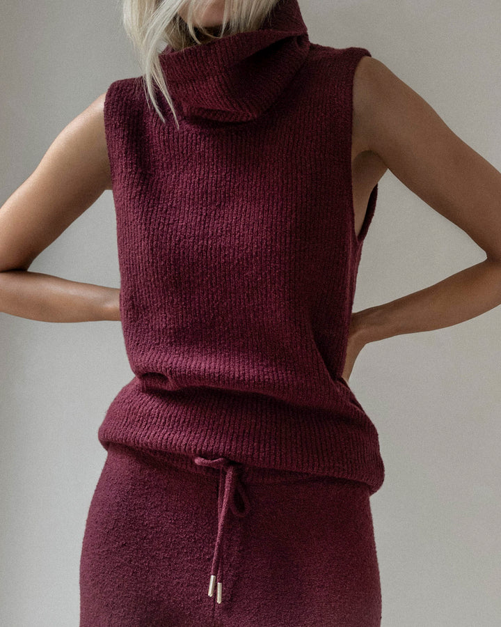 【New】Deuxieme Classe Sleeveless Pullover Knot Back Sleeveless Sweater | Premium Italian Fabric | Hudson Jeans