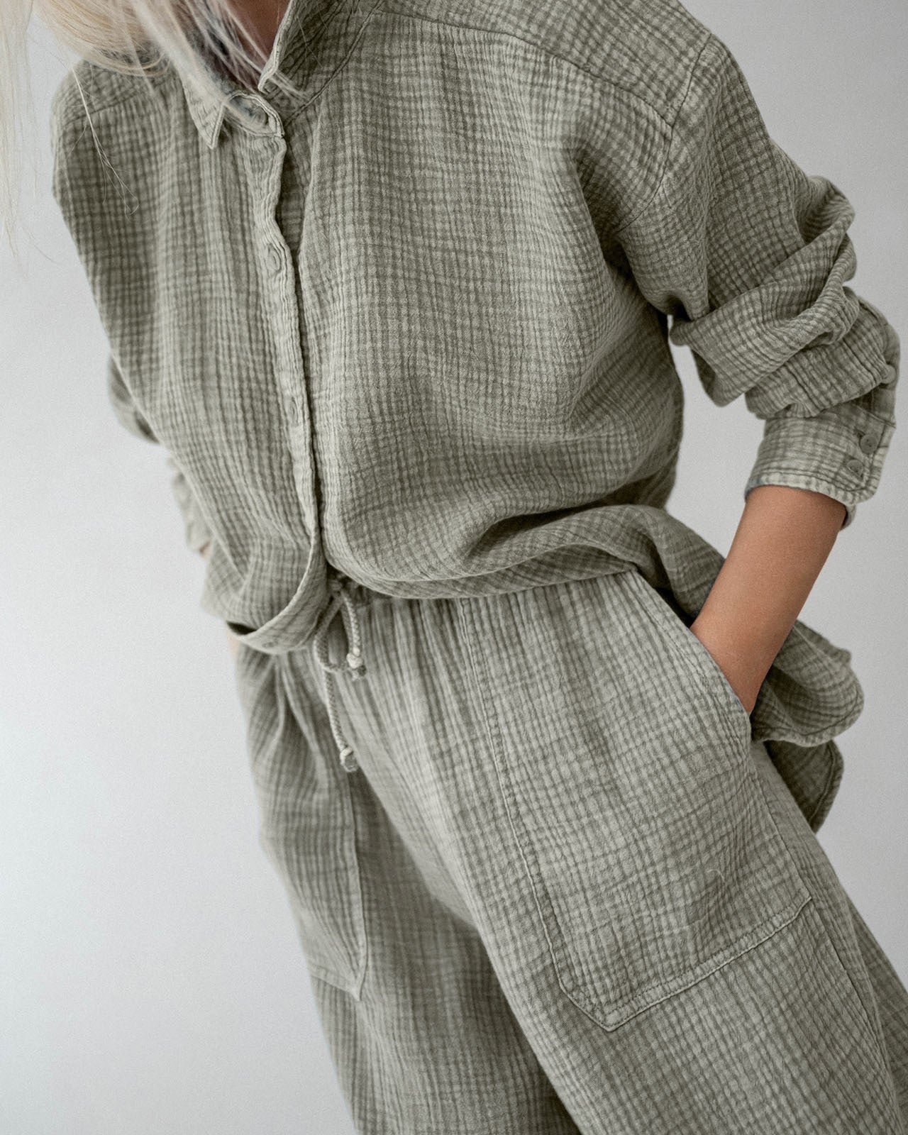 Ava Gauze Button Down