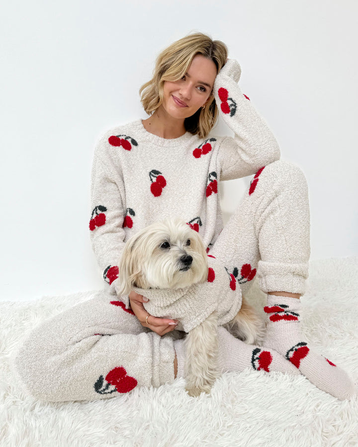 Cherries Bia Fuzzy Yarn Socks | Splendid