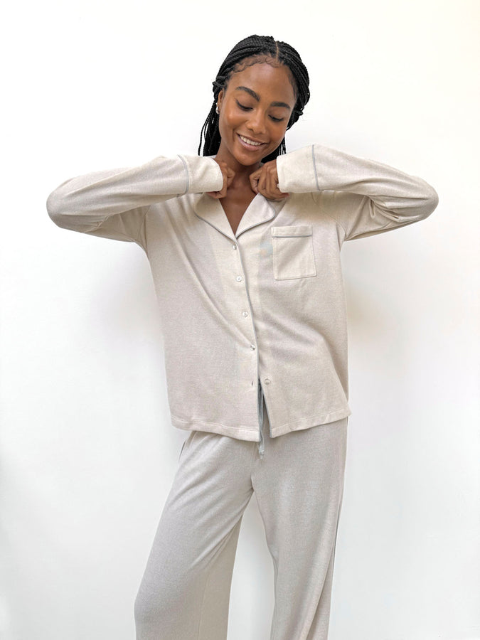 Oat Heather Flora Pillowsoft Sleep Set