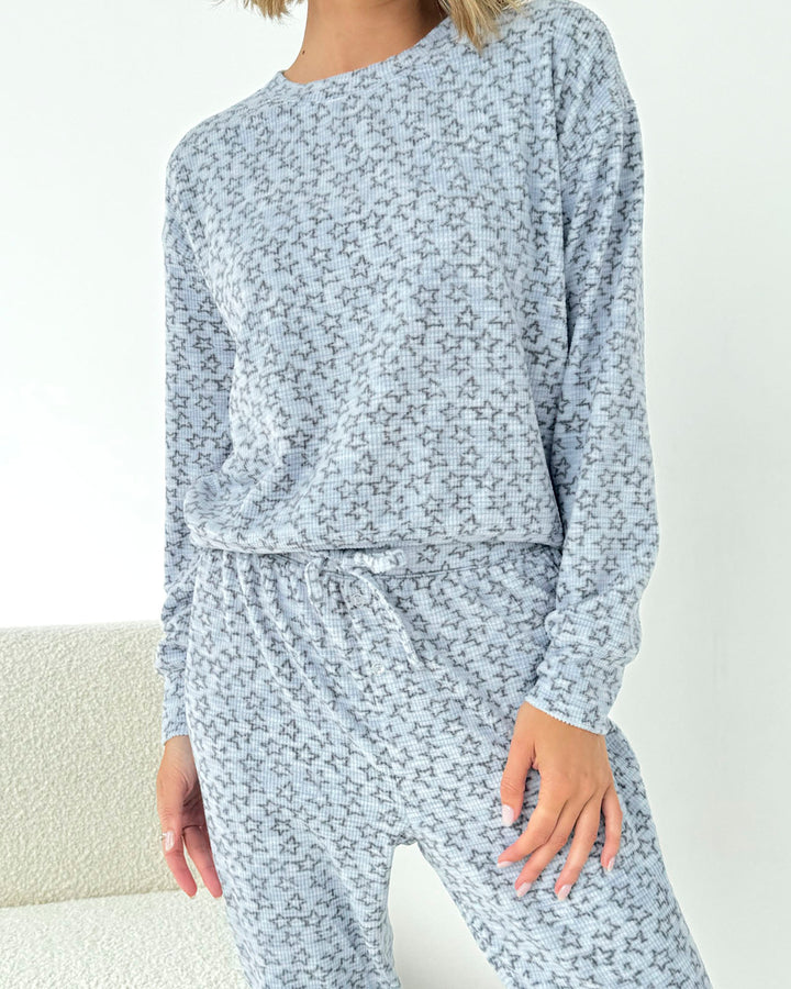 Outline Stars Marna Waffle PJ Set