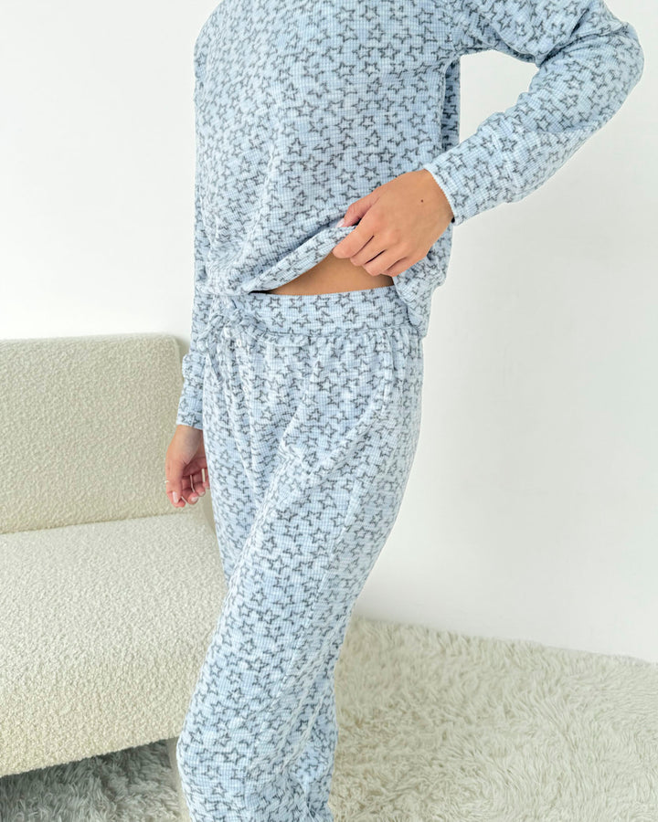 Outline Stars Marna Waffle PJ Set