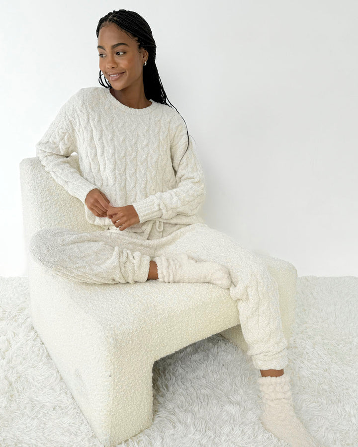 Ivory Cable Knit Sweater Set | Splendid