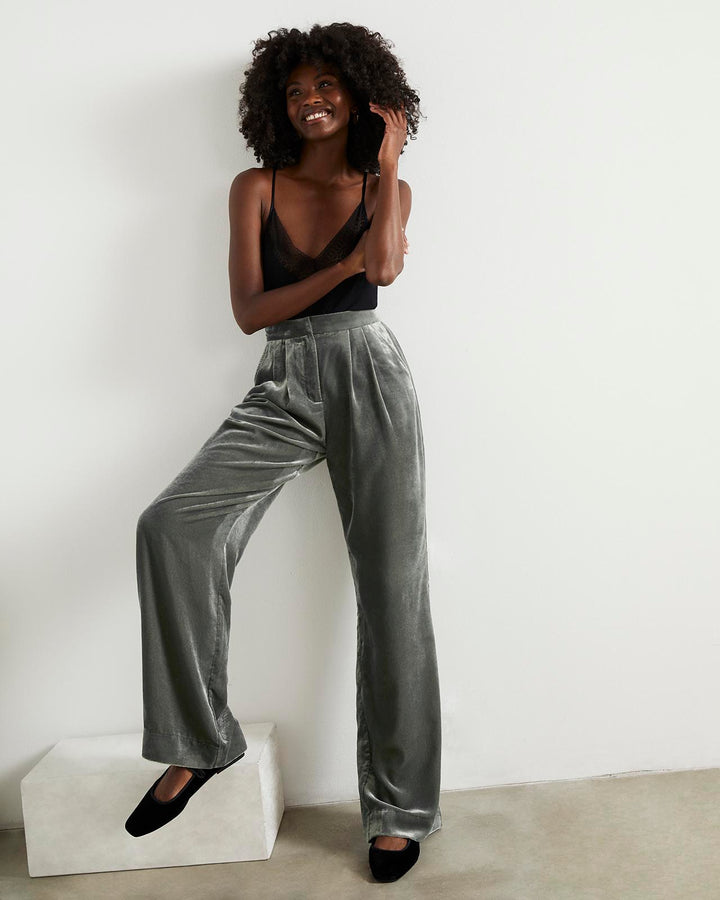 Carrie Crushed Velvet Wide Leg Pants | Indie and Isla