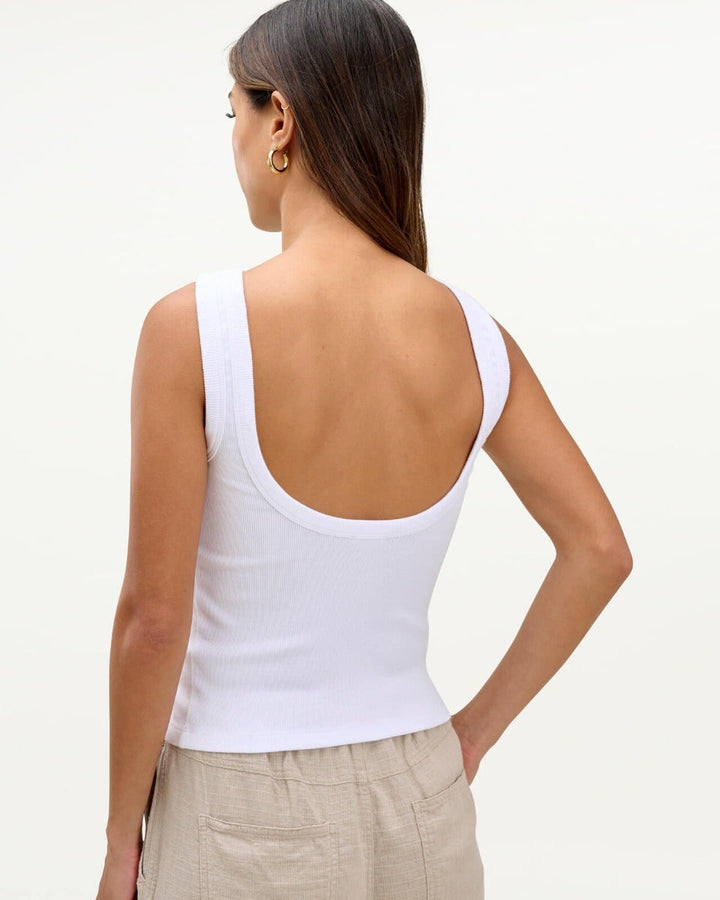 Mary Lawless Lee x Splendid Solid Scoop Back Rib Tank | Splendid