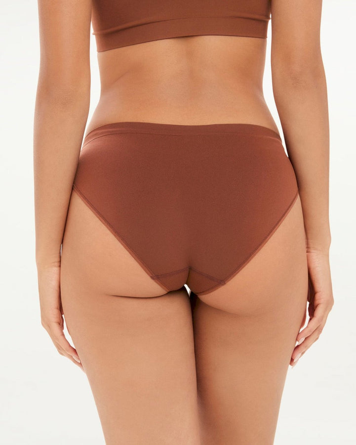 Buy Erotissch Women Brown Solid Seamless Bikini Panty Brief Online
