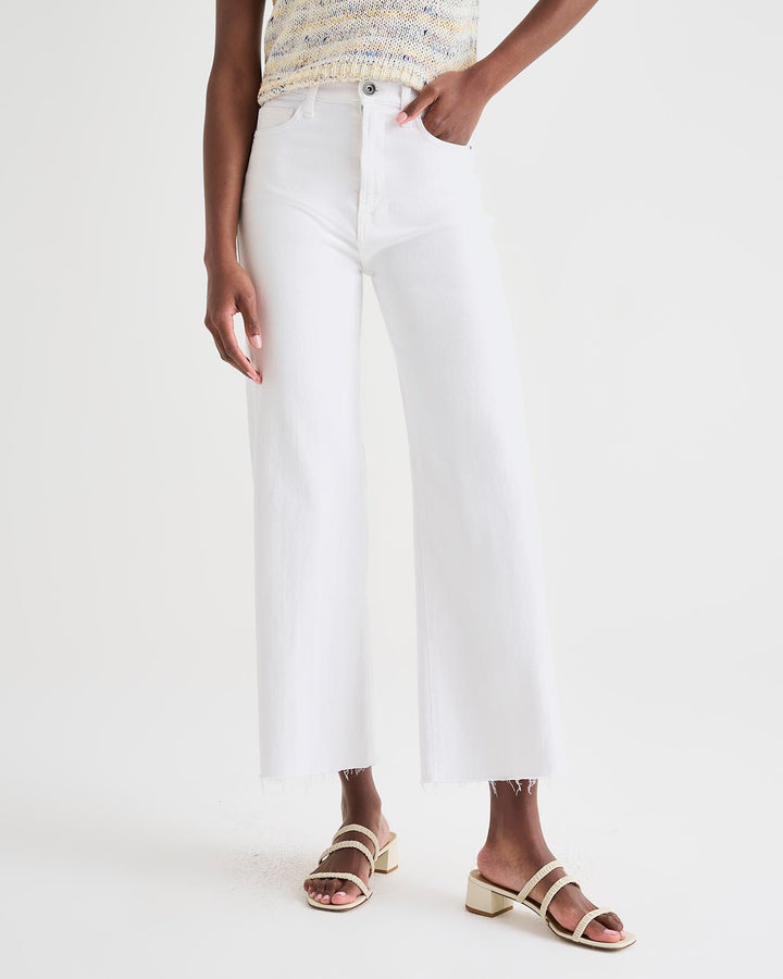 White High Waist Wide Crop Jean Splendid