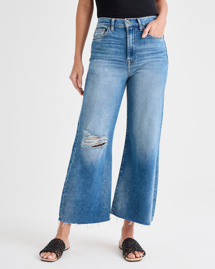 High Waist Wide Leg Crop Jean