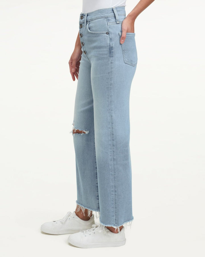 High Waist Crop Wide Leg Jeans