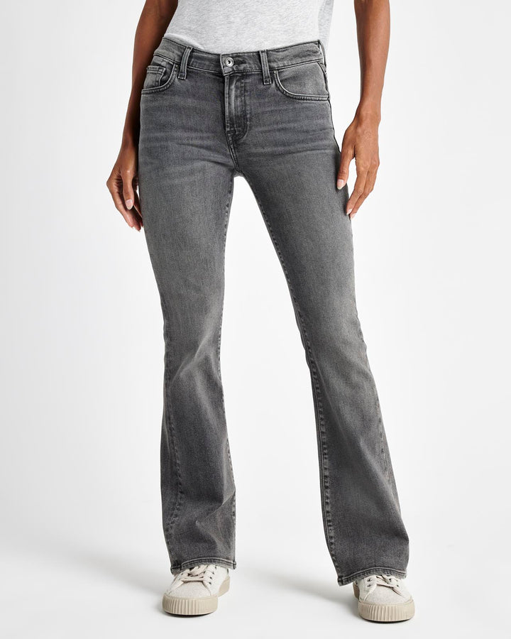 Women's 100% Cotton Mid Rise Bootcut Jeans