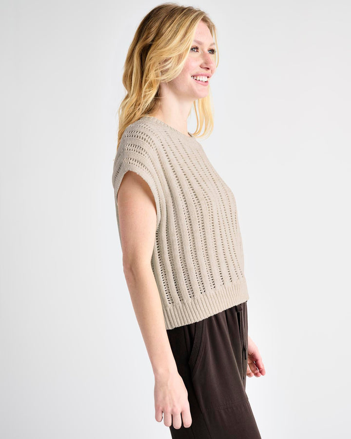 En Saison Camille Puff-Sleeve Sweater