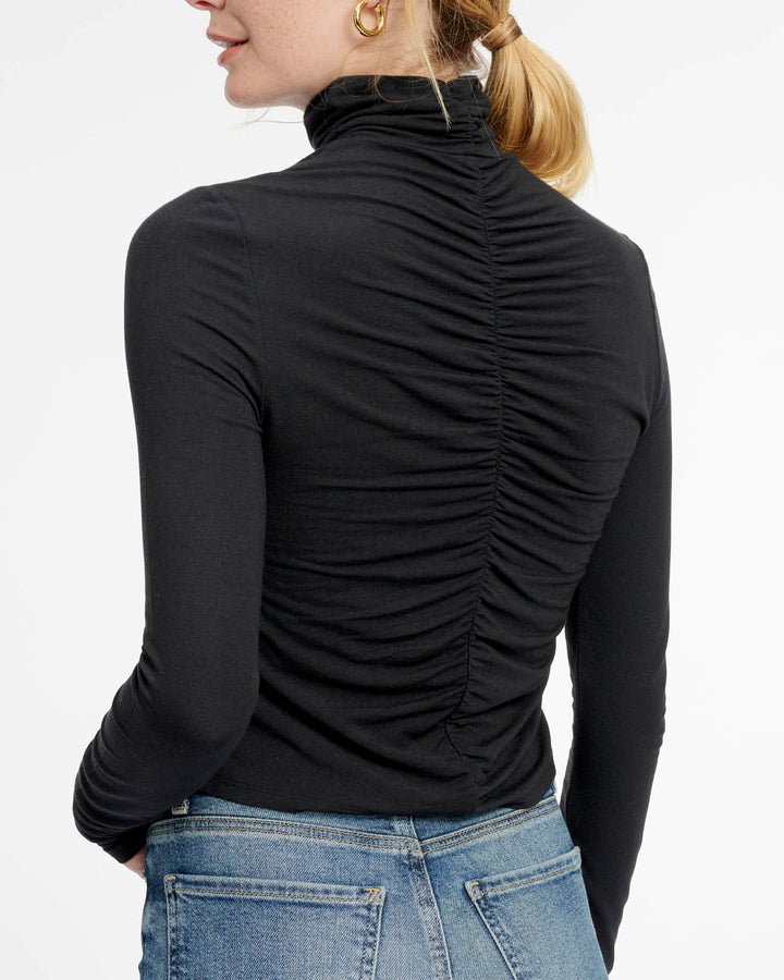 Splendid Long Sleeve Turtleneck Top Black