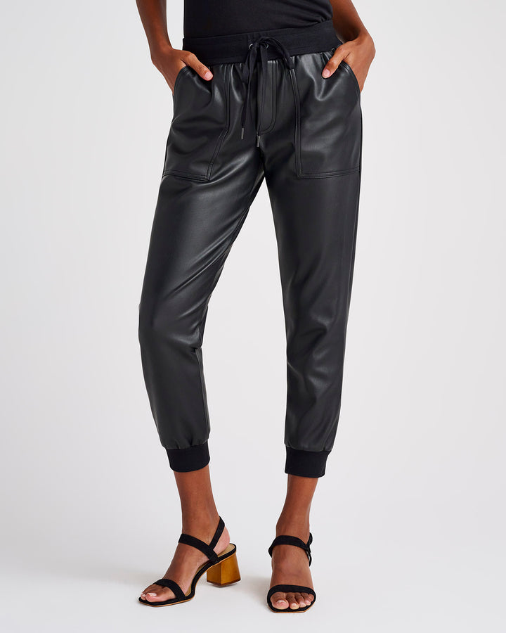 Faux Leather Jogger