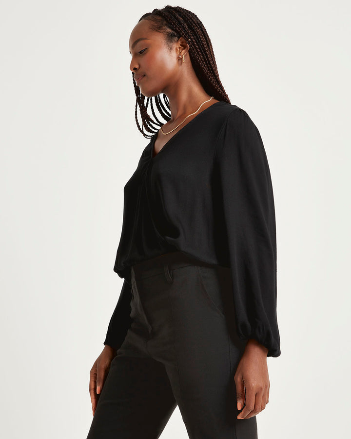 Splendid x Cella Jane Sateen Surplice Top Splendid