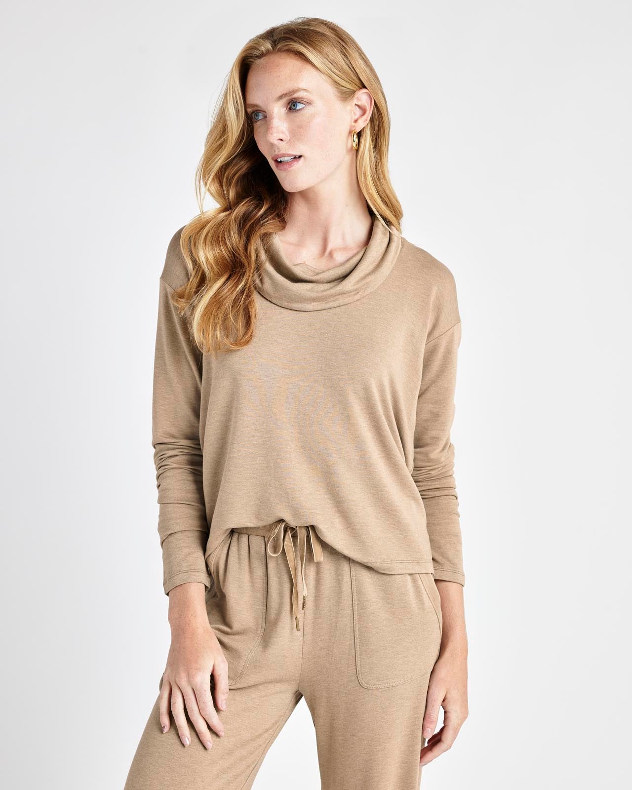 splendid cowl neck thermal