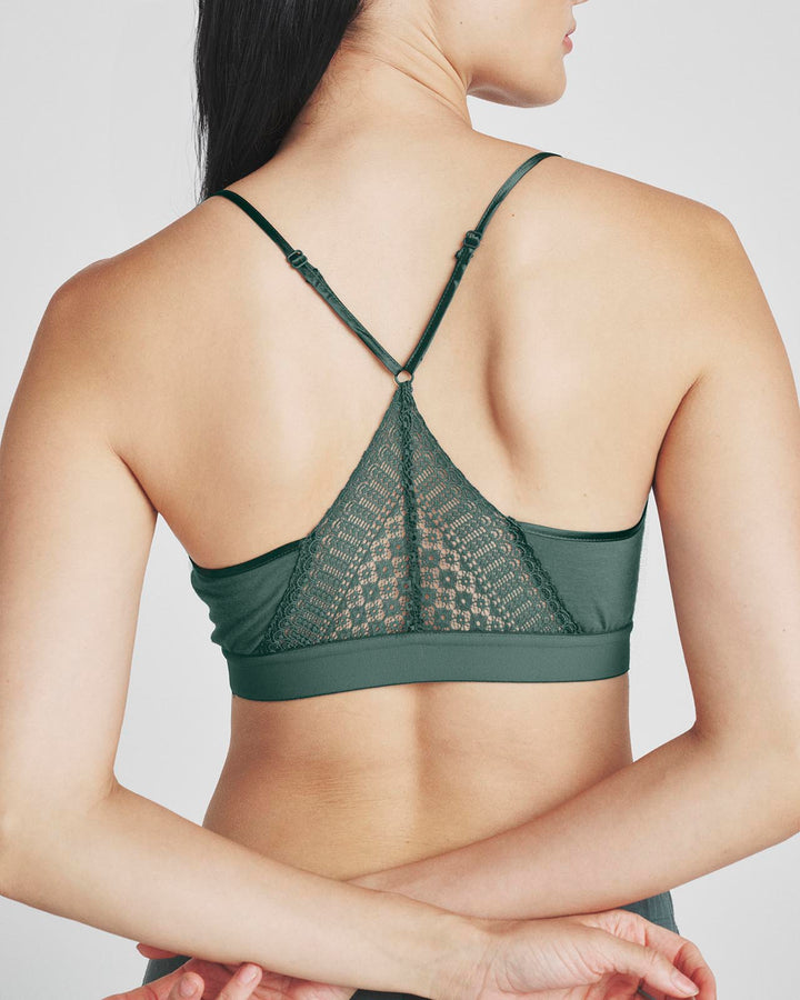 So Sweet Lace Seamless Bra Top In Olive