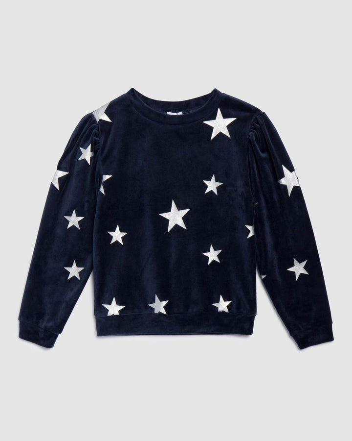 Girls Velour Star Sweatshirt | Splendid