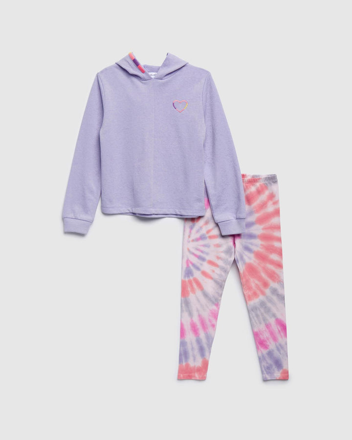 Toddler Girls Rainbow Heart Sweatshirt Set Splendid