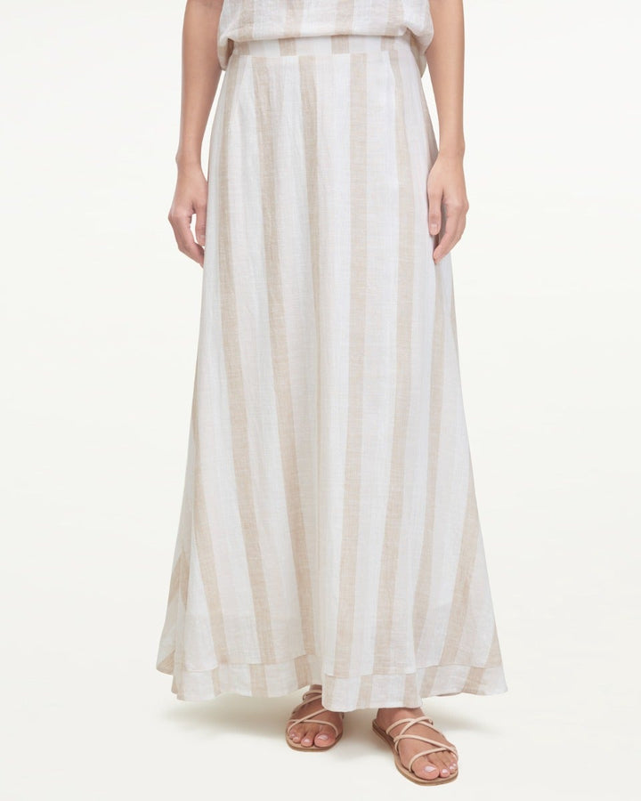 White linen maxi top long skirt